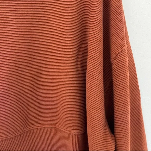 Na Nin rippled cotton oversized sweatshirt one size color cinnamon - Picture 8 of 12